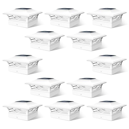 Solar Fence Post Lights (12 Count)