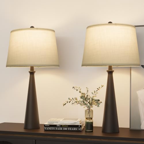 25.75" Modern Table Lamp for Bedroom Set of 2 (2 Count)