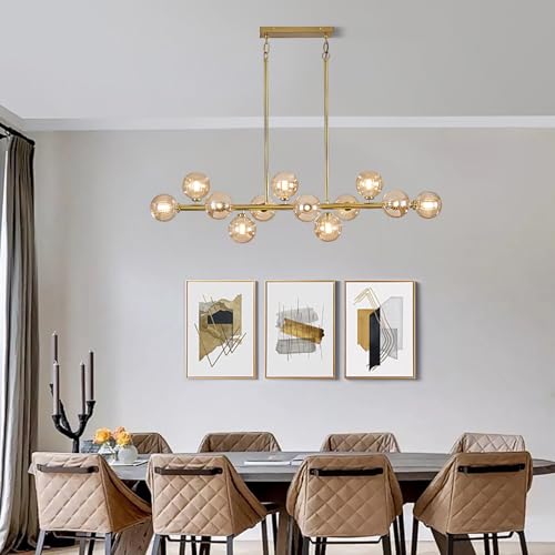 50" Large Glass Globe Sputnik Chandelier
