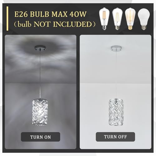 Chrome Crystal Pendant Light
