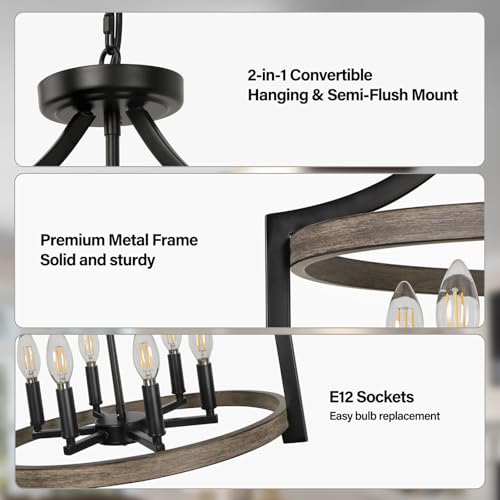 6 Light Farmhouse Chandelier