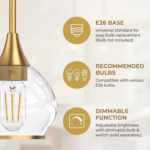 Gold Pendant Light Kitchen Island