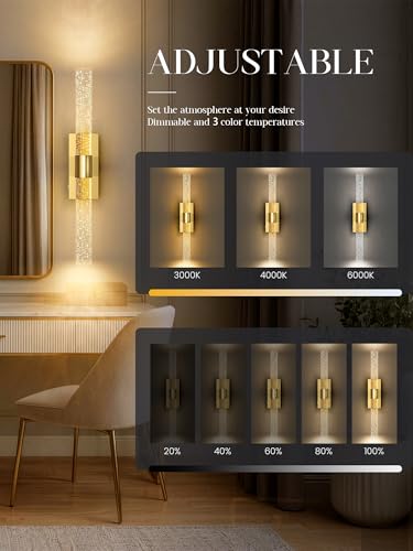 10000mAh Battery Operated Wall Sconces Set of 2 (2 Count)