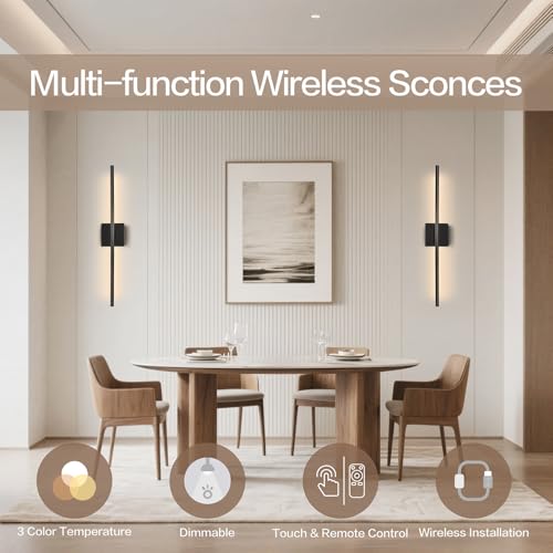 Rechargeable Wall Sconce Set of Two