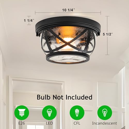 Flush Mount Ceiling Light Fixture Black