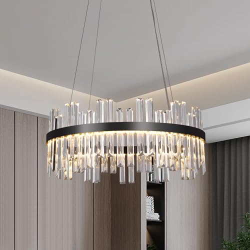 Black Led Modern Crystal Chandelier