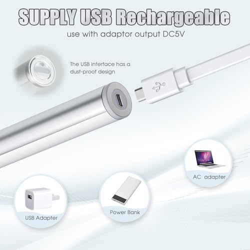 LED Mirror Lights Portable Rechargeable Vanity Light 3 Brightness Touch Control Makeup Light for Bathroom Dressing Room 2 Packs