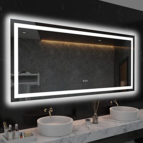 60"X28" LED Bathroom Mirror with Light