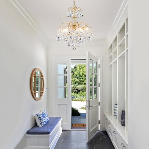 5 Light Crystal Chandelier Pendant Ceiling Light Modern Lighting Fixture for Bedroom Hallway Bar Kitchen Bathroom