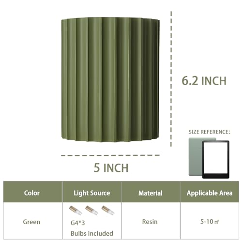 Modern LED Wall Sconce Minimalist Resin Wall Light Nordic Style Half