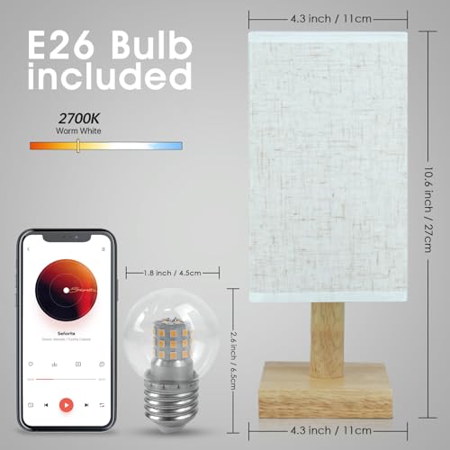 Small Bedside Table Lamp for Bedroom