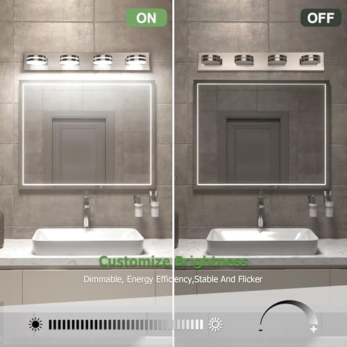 Brushed Nickel Vanity Lights for Bathroom