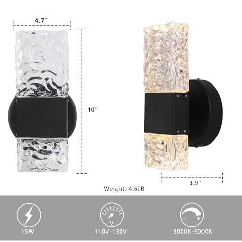Black Crystal Wall Sconces