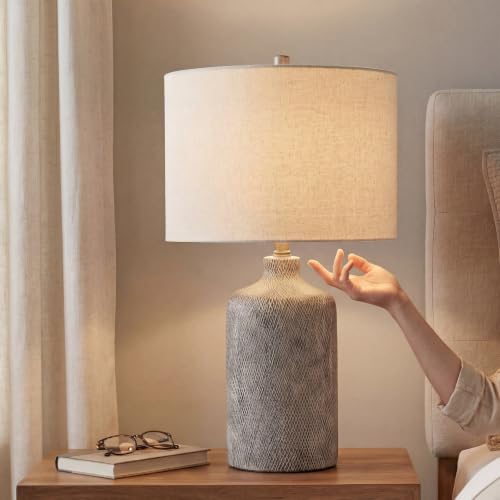 Linus 24.5" Ceramic Bedside Table Lamp