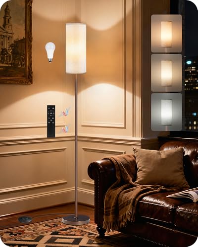 Dimmable Floor Lamps for Living Room with Remote and Foot Switch