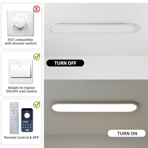 27.6 Inch Dimmable LED Linear Ceiling Light