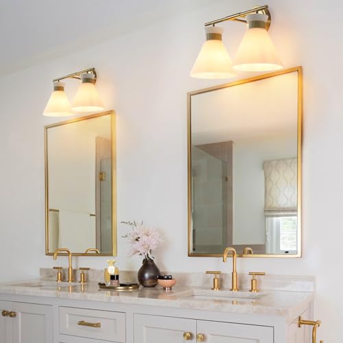 Gold Bathroom Light Fixtures (2 Count)