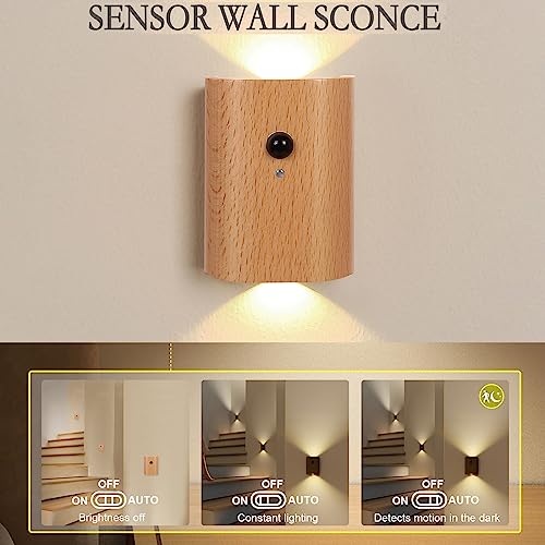 1 Pack Wood Step Light with Motion Sensor