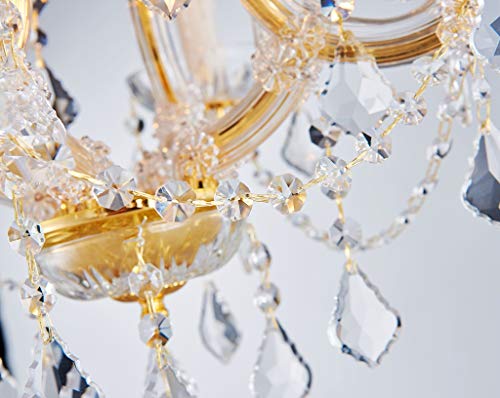 Saint Mossi 4 Light Crystal Maria Theresa Gold Chandelier Light Fixture