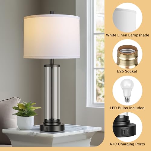 Glass Table Lamps Set of 2 (2 Count)