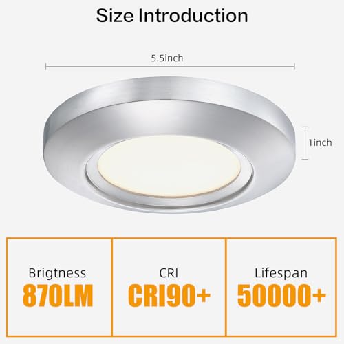 5.5 Inch Dimmable LED Disk Light (2 Count)
