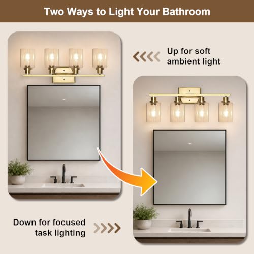 Modern Bathroom Light Fixtures Over Mirror