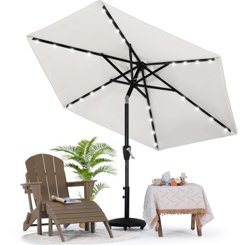 7.5ft Patio Umbrella with Solar Lights