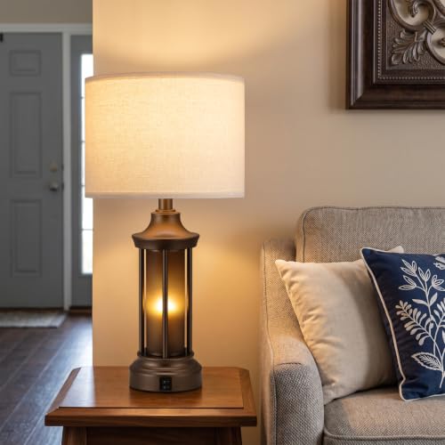 24" Farmhouse Table Lamps for Living Room