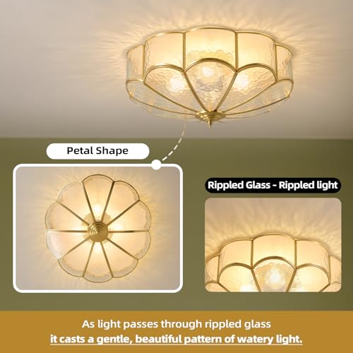Gold Brass Vintage Ceiling Light