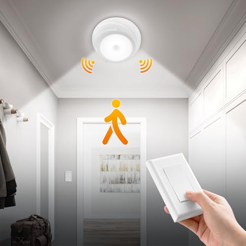 Battery Ceiling Light with Wall Switch Remote