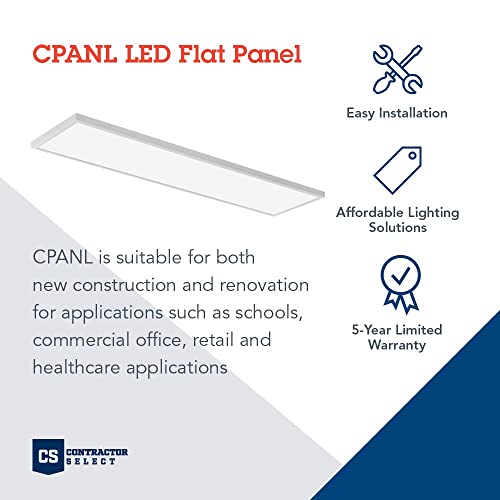 1x4 LED Flat Panel Light Adj Lumens