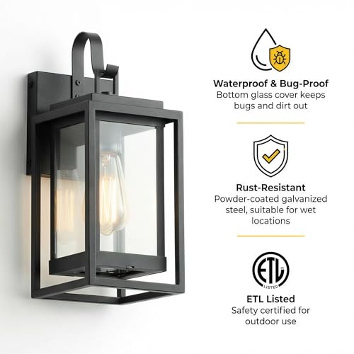 Classic Outdoor Porch Wall Sconce (2 Count)