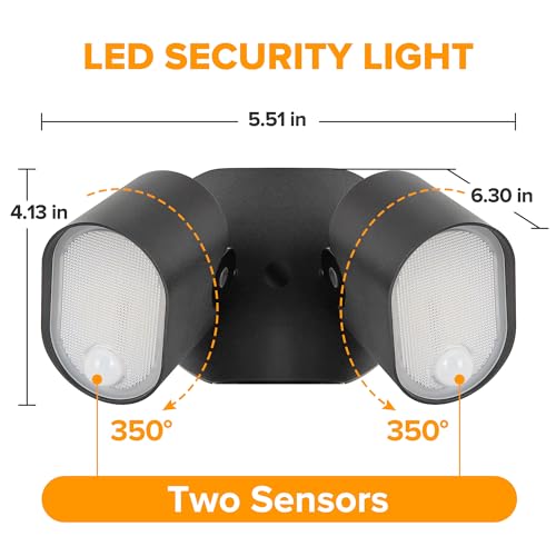 35W 4000LM LED FloodLights with 2 Sensors