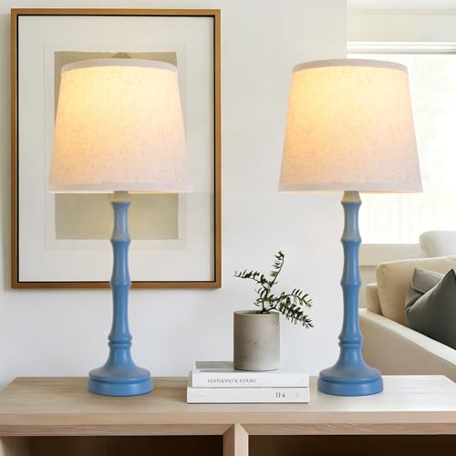 Lamps Set of 2 Modern Farmhouse Table Lamp Bedside Reading Lamps Living Room End Tables Set Lamps for Night Stands Bedroom Night Lamp (2 Count)