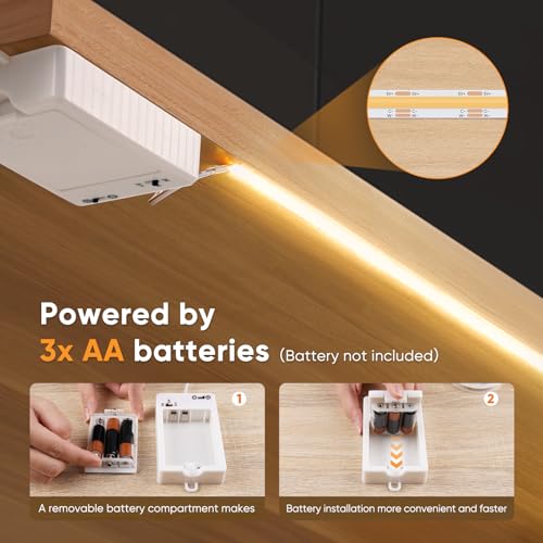 1 Pack COB LED Strip Lights (2700K-6000K / 3.3FT 320LEDs- 1Pack)