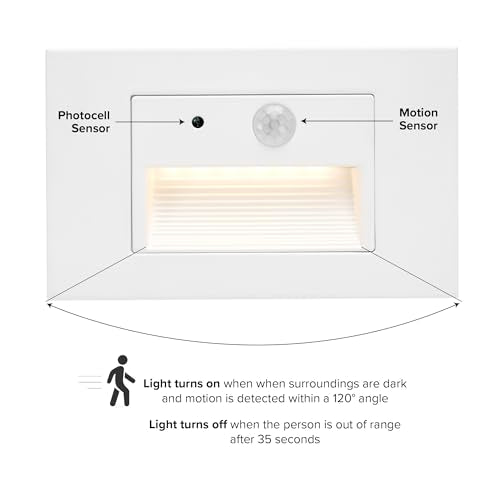 Horizontal LED Motion Sensor Step Light (2 Count)