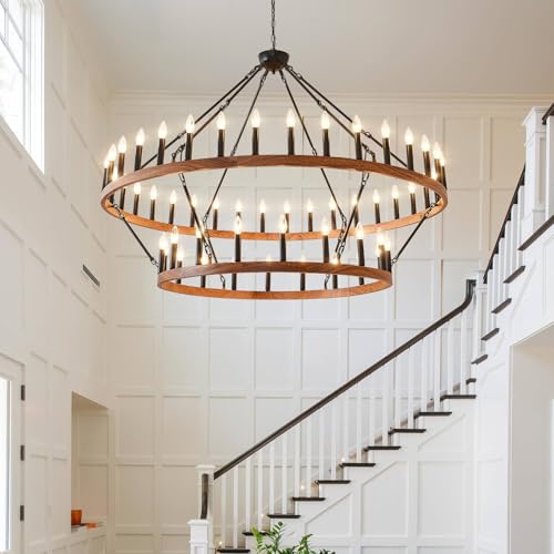 60" Wagon Wheel Chandelier 2