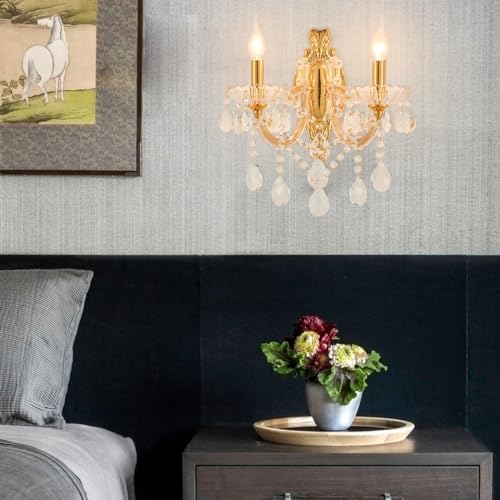 Gold Traditional Crystal Wall Sconce