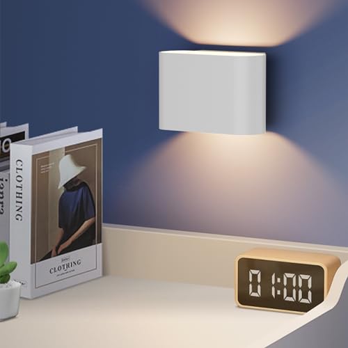 Modern LED Wall Sconces 1 Pack Hardwired Interior Wall Lights Indoor Aluminum Up and Down Wall Mount Light for Living Room Bedroom Hallway Corridor Warm White 3000K