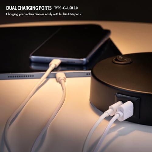Astrum LED Desk Lamp with Dual USB Charging Ports