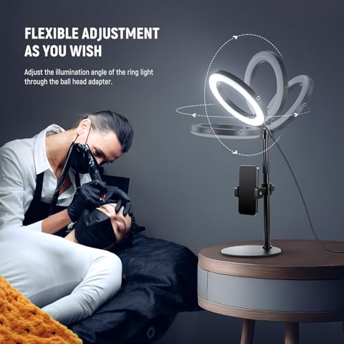 12" 24W High Power Desk Ring Light with Stand