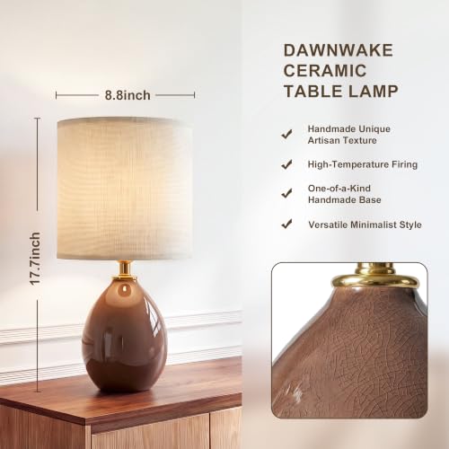 17.7" Ceramic Table Lamps Set of 2 for Living Room Bedroom (2 Count)
