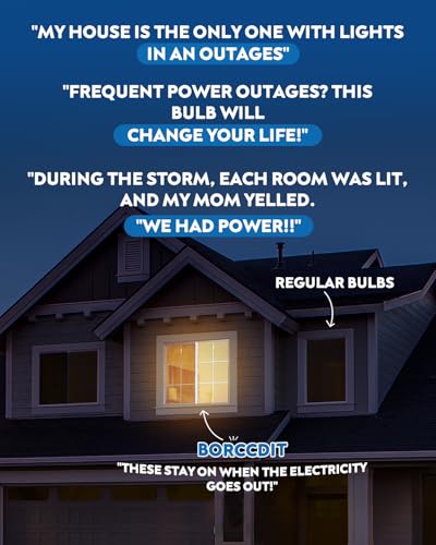 KeepLit 10 Pack Emergency Rechargeable Light Bulbs (10 Count)