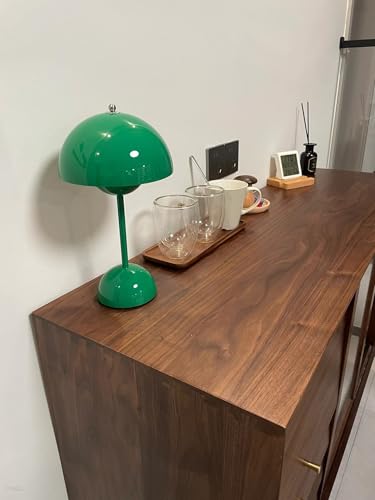 Modern Flower Bud Lamp 12" Cordless Touch Lamp Dimmable 2600mAh Rechargeable Desk Lamp Nordic Minimalist Mushroom Lamp Nightstand Bedside Lamp for Bedroom Living Room