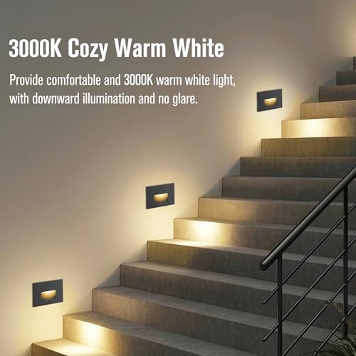 Outdoor Step Lights Indoor Stair Lights Dimmable 120V 4W 350LM (3 Count)