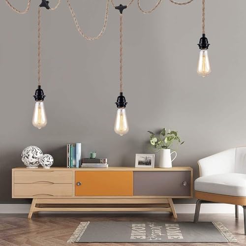 3 Light Hanging Light with Plug in Cord