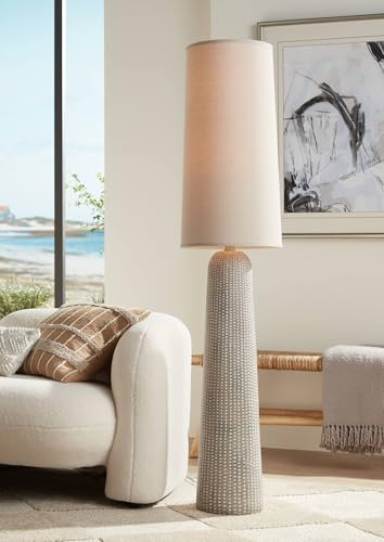 Leisa 65 1 2" Tall Sand Finish Modern Floor Lamp Living Room