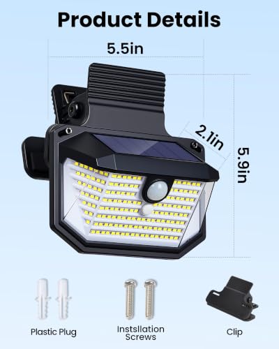 Clip On Solar Lights Outdoor (2 Count)