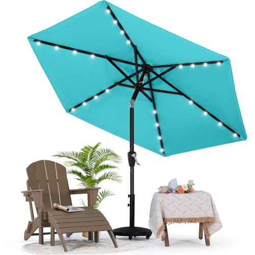7.5ft Patio Umbrella with Solar Lights