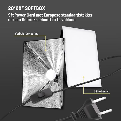 Softbox Photography Lighting Kit